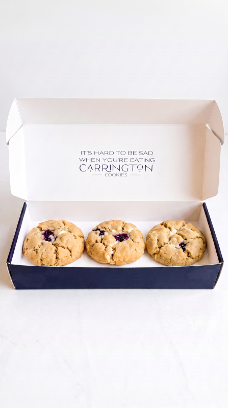 Gourmet Blackberry Cheesecake cookies – box of 3